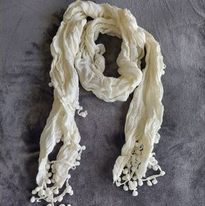 White scarf, 72"